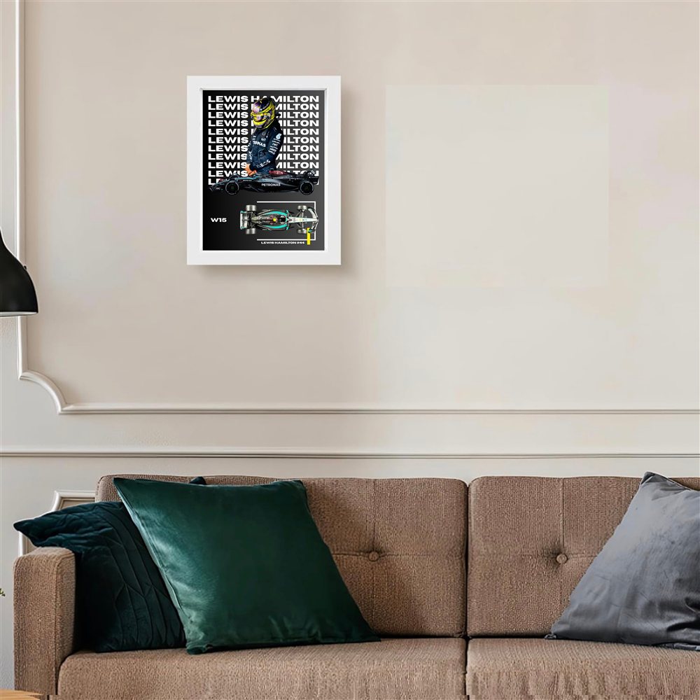 Lewis Hamilton — White Frame Example