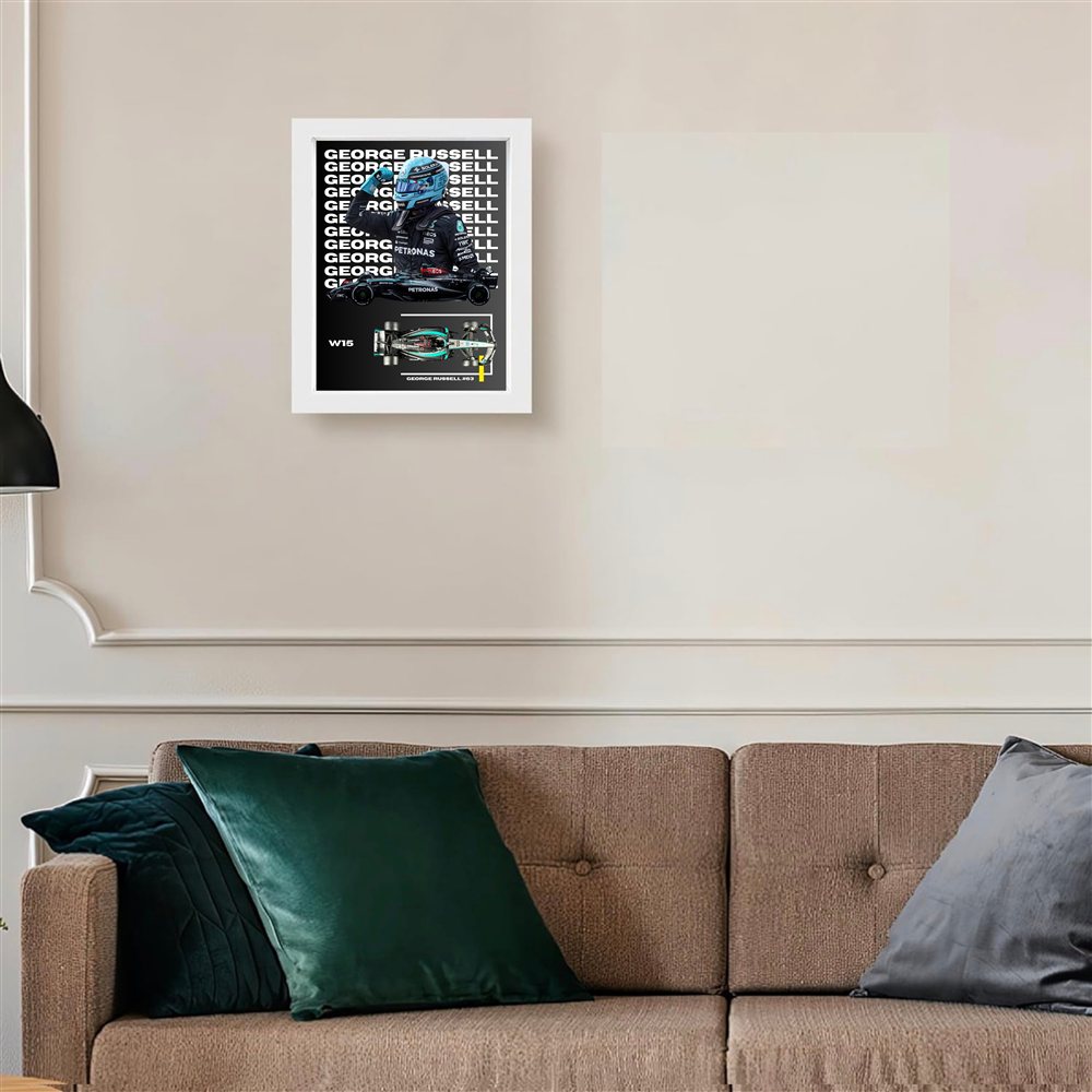 George Russell — White Frame Example