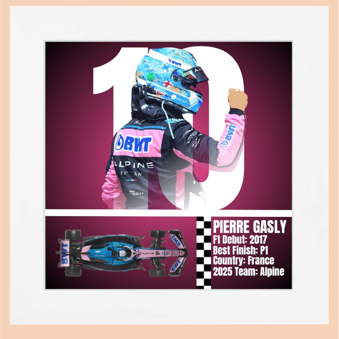 Pierre Gasly — White Frame
