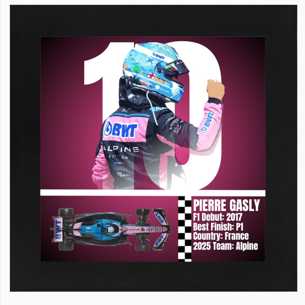 Pierre Gasly — Black Frame