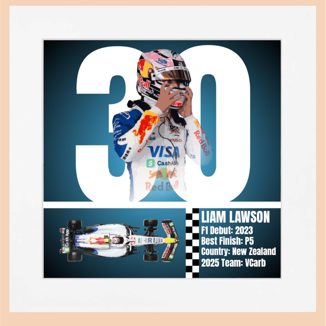 Liam Lawson — White Frame