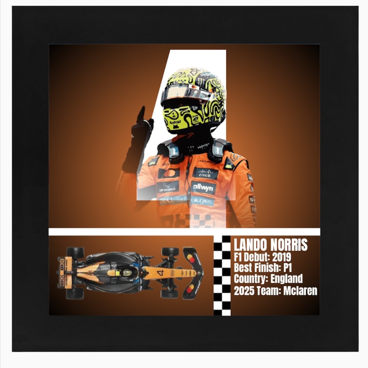 Lando Norris — Black Frame