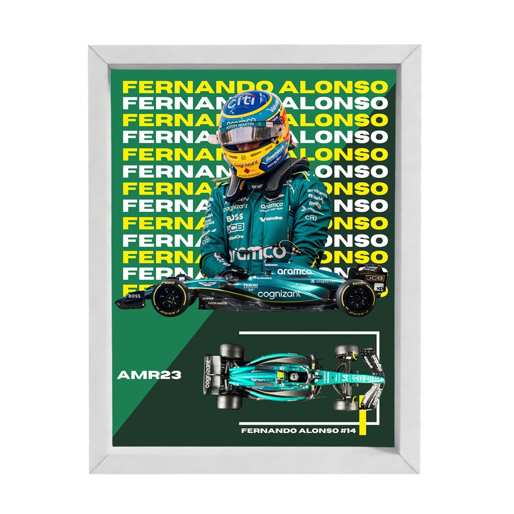 Fernando Alonso — White Frame