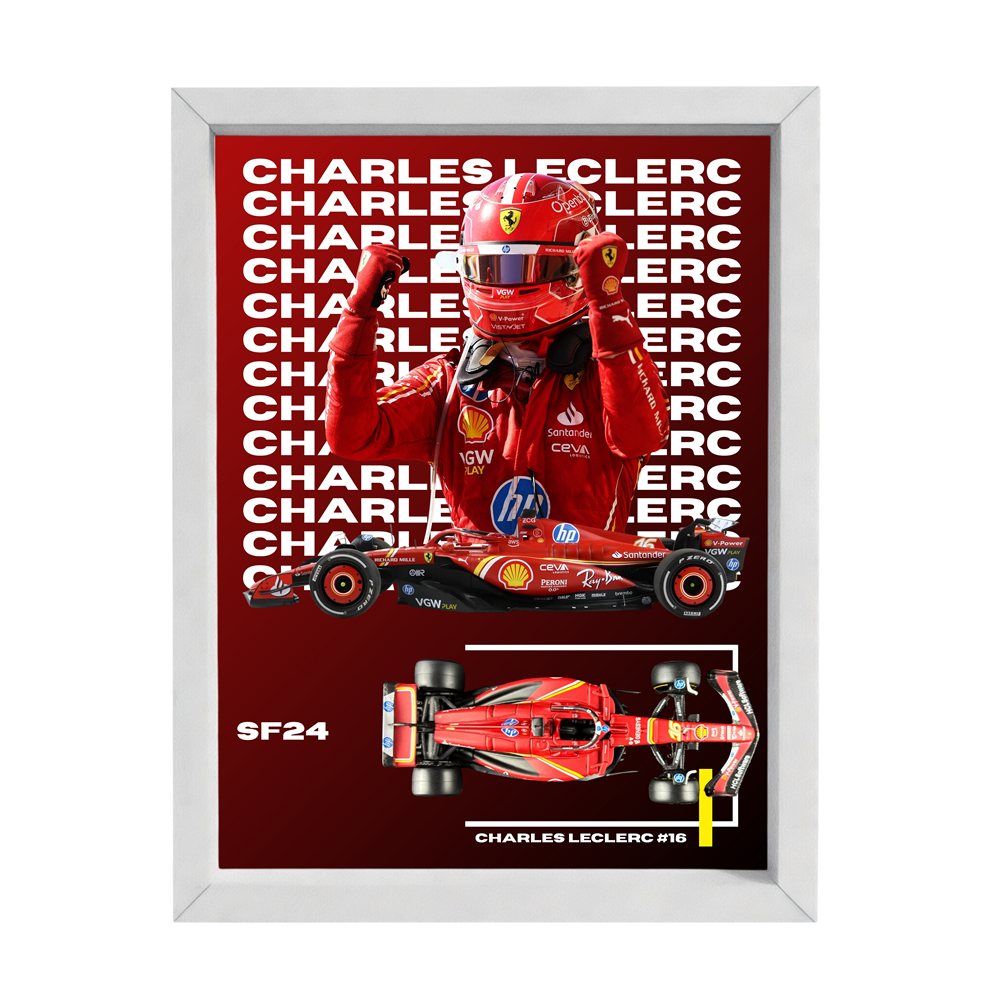 Charles Leclerc — White Frame
