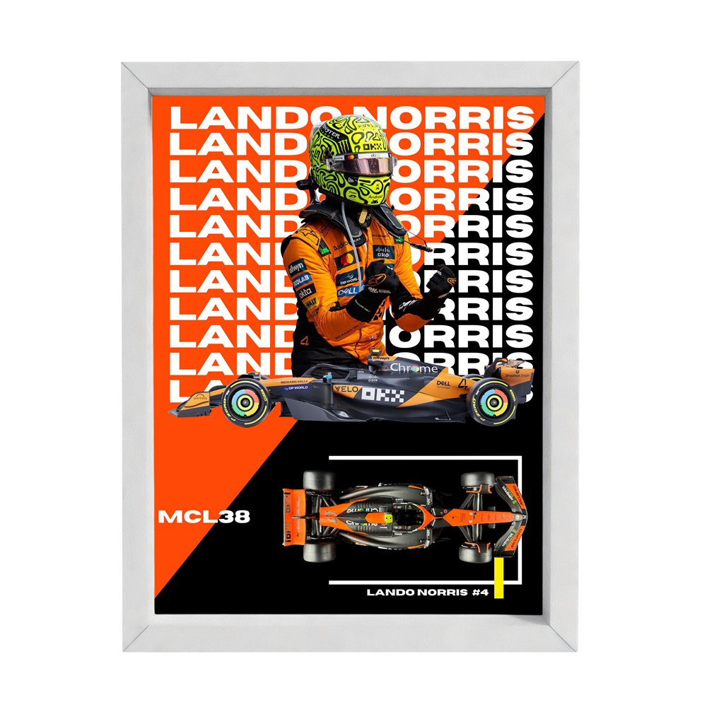 Lando Norris — White Frame