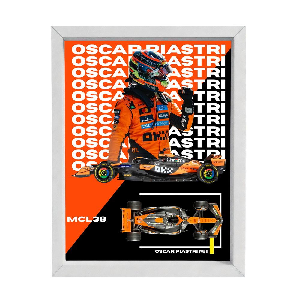Oscar Piastri — White Frame