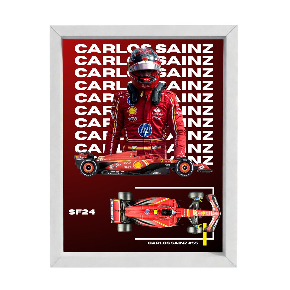 Carlos Sainz — White Frame