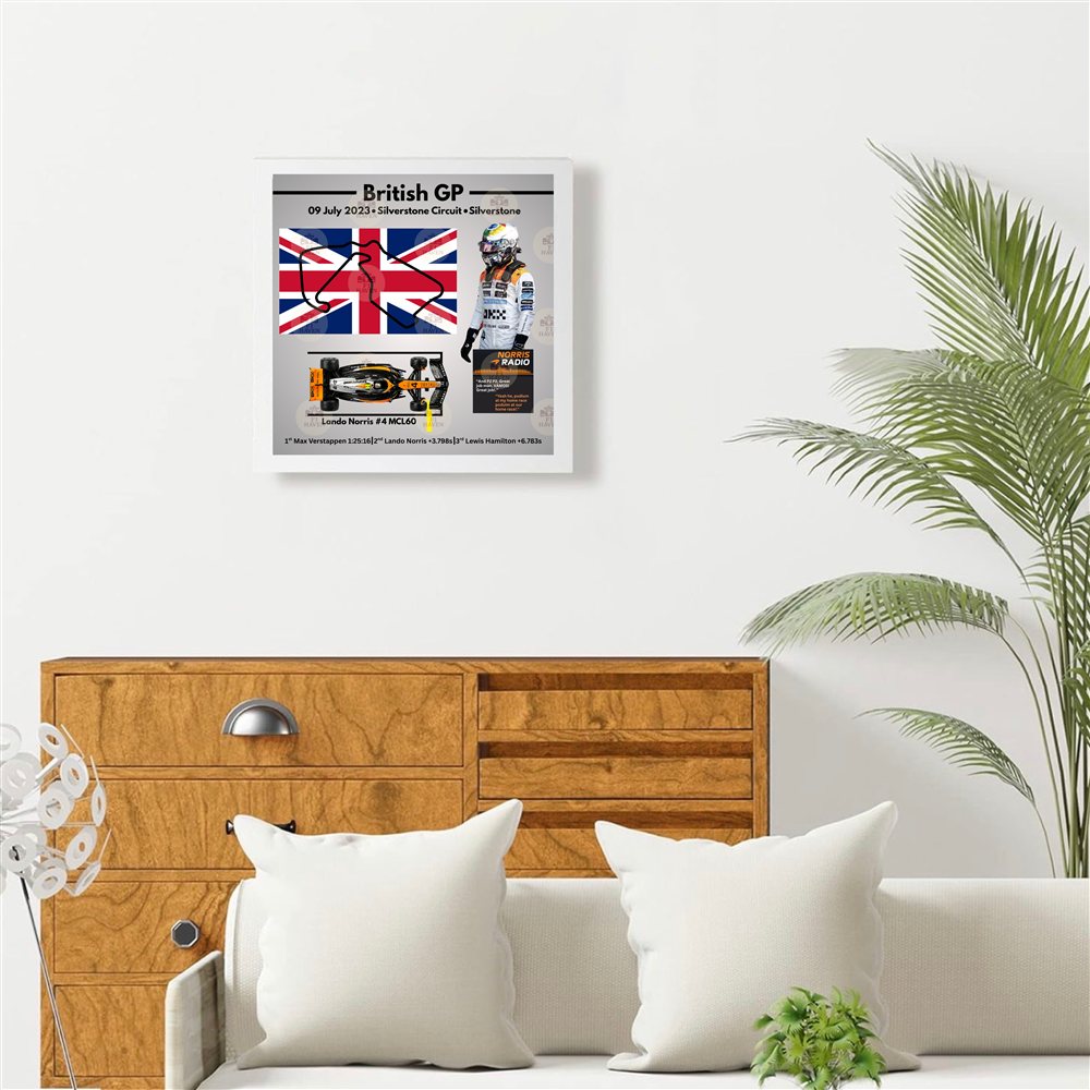Lando Norris — White Frame Example
